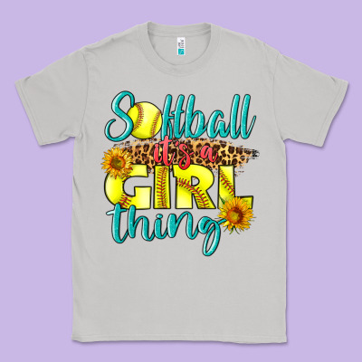 Softball It's A Girl Thing Classic Tee Designed By Lillyallendesigns