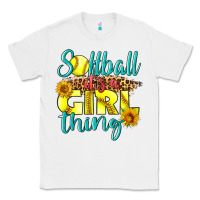 White softball it's a girl thing Classic Tee - LillyAllenDesigns