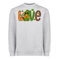 Heather Grey love gnome Heavyweight Sweatshirt - Artiststas