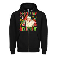 Black don't stop believin' Zipper Hoodie - MaliasSmallBusiness