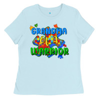 Baby Blue grandma of a warrior Ladies Tee - Zillion Design Studio