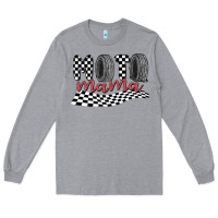 Heather Grey moto mama Long Sleeve Tee - MaliasSmallBusiness