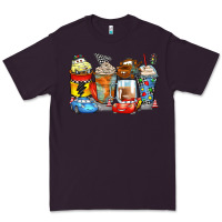 Plum cartoon characters coffee cups Premium Tee - Zillion Design Studio