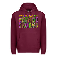 Burgundy Mardi saurus Premium Hoodie - NancyCooperArtShop