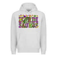 Dove Grey Mardi saurus Premium Hoodie - NancyCooperArtShop