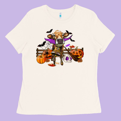 Ladies Tee Heifer cow halloween