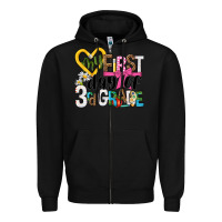 Black my first day of 3rd grade Zipper Hoodie - NancyCooperArtShop