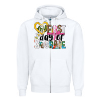 White my first day of 3rd grade Zipper Hoodie - NancyCooperArtShop