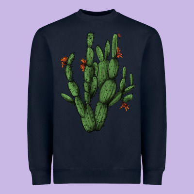 Cactus With Flowers Heavyweight Sweatshirt Designed By Adodesignshop