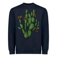Navy cactus with flowers Heavyweight Sweatshirt - AdoDesignShop