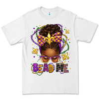 White bead me mardi gras afro messy bun Premium Tee - texasbilliewilder
