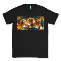 Black western cow cockerel chick  serape leopard sunflowers license plate te Classic Tee - BarkalooDesign