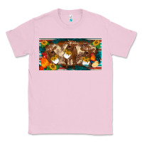 Bubblegum Pink western cow cockerel chick  serape leopard sunflowers license plate te Classic Tee - BarkalooDesign