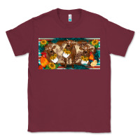 Burgundy western cow cockerel chick  serape leopard sunflowers license plate te Classic Tee - BarkalooDesign