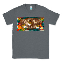 Charcoal Heather western cow cockerel chick  serape leopard sunflowers license plate te Classic Tee - BarkalooDesign