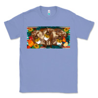 Colony Blue western cow cockerel chick  serape leopard sunflowers license plate te Classic Tee - BarkalooDesign
