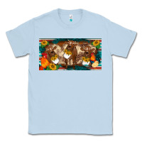 Dusty Blue western cow cockerel chick  serape leopard sunflowers license plate te Classic Tee - BarkalooDesign