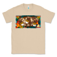 Mushroom western cow cockerel chick  serape leopard sunflowers license plate te Classic Tee - BarkalooDesign