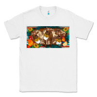 White western cow cockerel chick  serape leopard sunflowers license plate te Classic Tee - BarkalooDesign