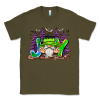 Army Green Joy Halloween Gnome Classic Tee - CowhideDigitalArt