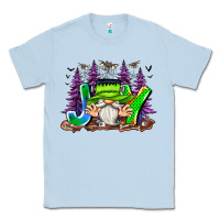 Dusty Blue Joy Halloween Gnome Classic Tee - CowhideDigitalArt