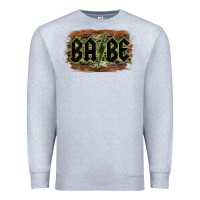 Heather Grey Camouflage Patterned Babe Tried Premium Sweatshirt - Bettercallsaul