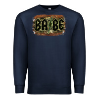 Navy Camouflage Patterned Babe Tried Premium Sweatshirt - Bettercallsaul