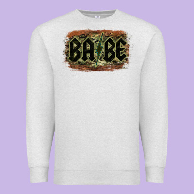 Camouflage Patterned Babe Tried Premium Sweatshirt Designed By Bettercallsaul