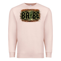 Pale Pink Camouflage Patterned Babe Tried Premium Sweatshirt - Bettercallsaul