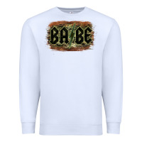 White Camouflage Patterned Babe Tried Premium Sweatshirt - Bettercallsaul