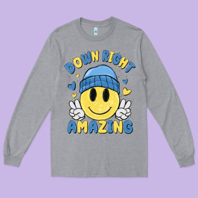Down Right Amazing Long Sleeve Tee Designed By Maliassmallbusiness