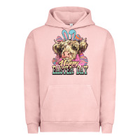 Pigment Salmon Happy Easter Day cow Urban Hoodie - HowdyJamesFarm