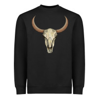 Black bull skull Heavyweight Sweatshirt - AdoDesignShop