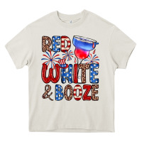 Cream red white and booze Heavy Core Tee - Zillion Design Studio