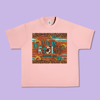 He Is Risen Gemstone Sunflower Leopard Urban Heavy Tee Designed By Artiststas