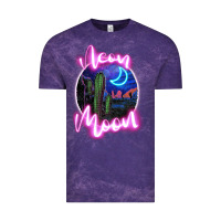 Cloud Purple neon moon Vintage Tee - JahusDesignShop