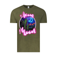 Vintage Olive neon moon Vintage Tee - JahusDesignShop