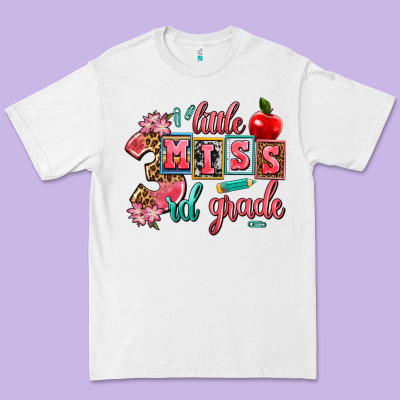 Little Miss 3rd Grade Premium Tee Designed By Adodesignshop