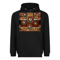 Black seamless mexican sunflower tumbler design Heavyweight Hoodie - Jasminsmagicworld