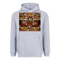 Heather Grey seamless mexican sunflower tumbler design Heavyweight Hoodie - Jasminsmagicworld