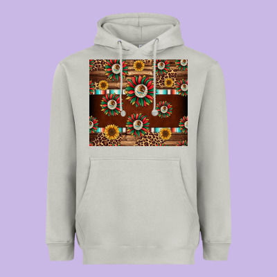 Seamless Mexican Sunflower Tumbler Design Heavyweight Hoodie Designed By Jasminsmagicworld