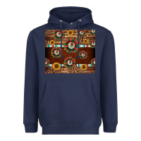 Navy seamless mexican sunflower tumbler design Heavyweight Hoodie - Jasminsmagicworld