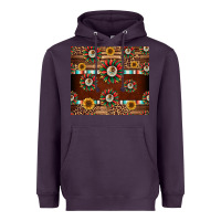 Plum seamless mexican sunflower tumbler design Heavyweight Hoodie - Jasminsmagicworld