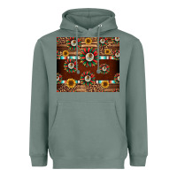 Sage seamless mexican sunflower tumbler design Heavyweight Hoodie - Jasminsmagicworld