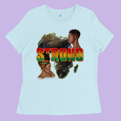 Ladies Tee strong with glitter