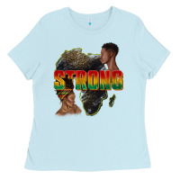 Baby Blue strong with glitter Ladies Tee - texasbilliewilder