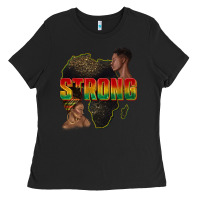 Black strong with glitter Ladies Tee - texasbilliewilder