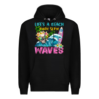 Black Life's a beach make some waves Premium Hoodie - NancyCooperArtShop