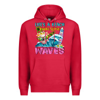 Cardinal Life's a beach make some waves Premium Hoodie - NancyCooperArtShop