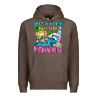 Coffee Life's a beach make some waves Premium Hoodie - NancyCooperArtShop